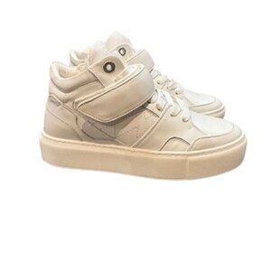 Zadig & Voltaire Flash Chunky Mid-Top Sneakers with Side Zip & Velcro Closure